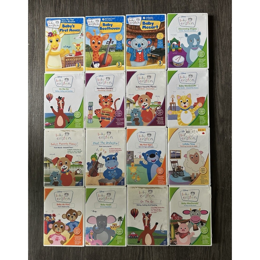 VTG Walt Disney Baby Einstein DVD Collection Lot Of 16 Baby Einstein DVDS